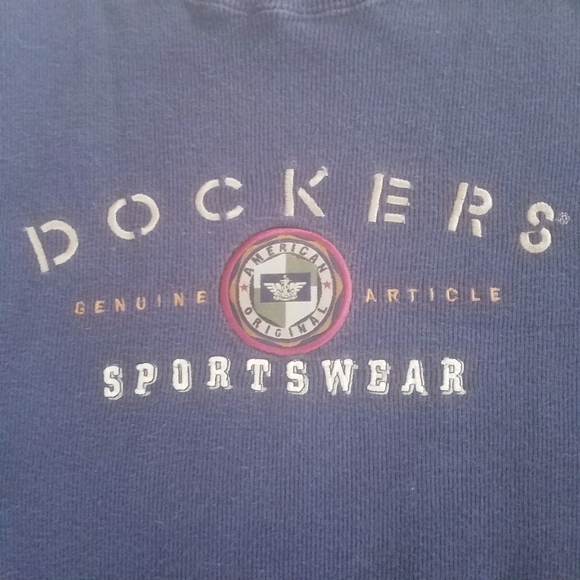Dockers Sportswear Medium Navy Crew Neck Sweater - Picture 7 of 8